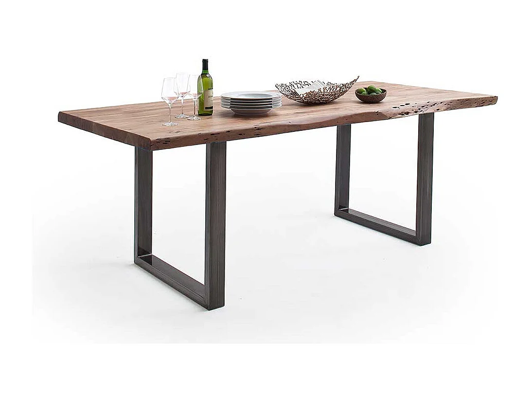 Esstisch Holztisch aus Akazie Massivholz mit natürlicher Baumkante