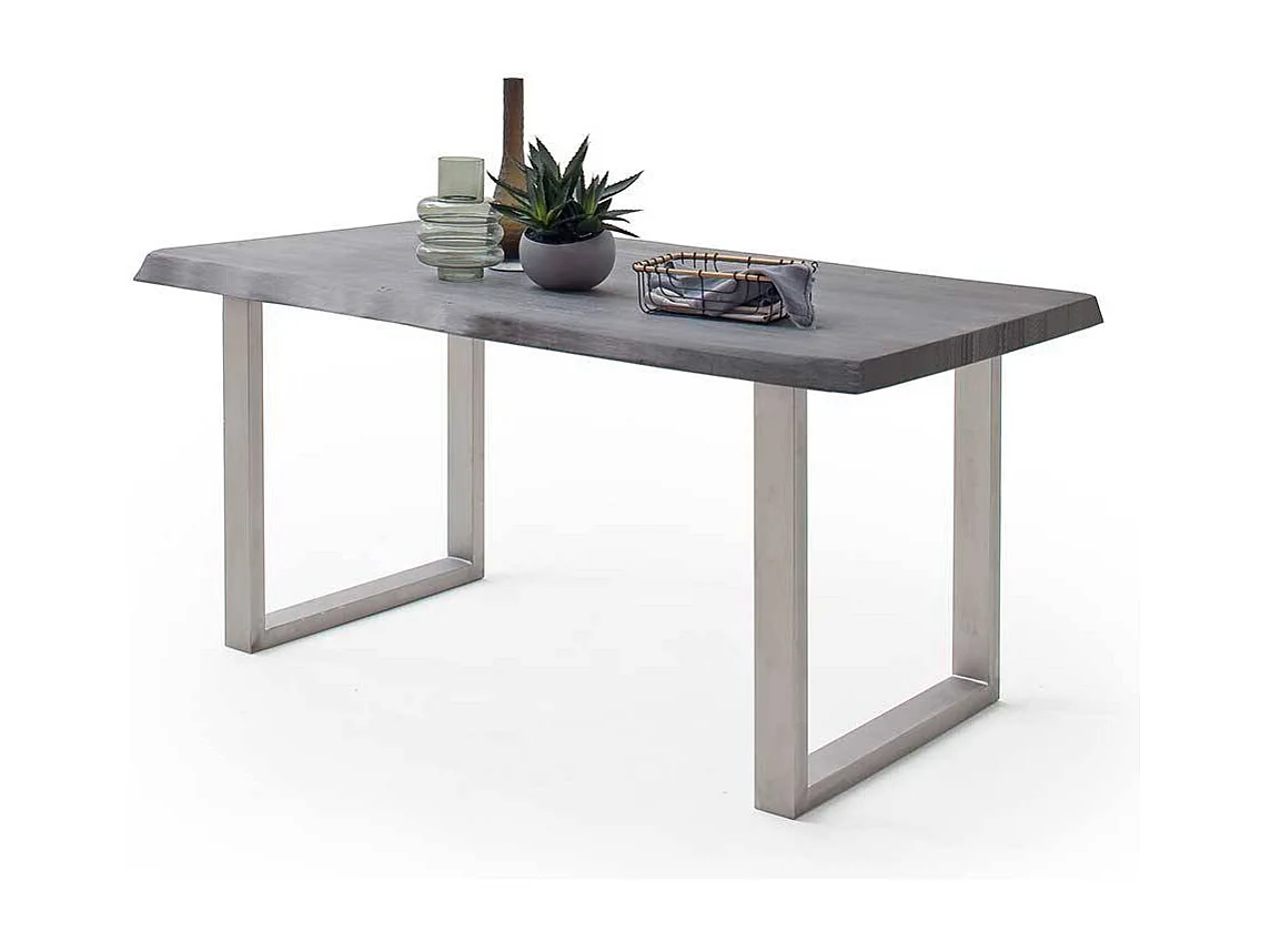 Esstisch Baumkantentisch aus Akazie Massivholz im Industry und Loft Stil