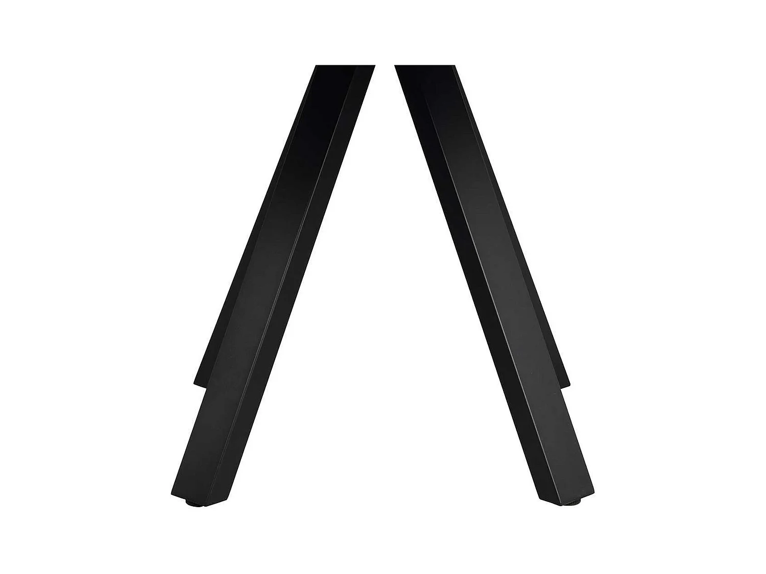 Runder Esstisch in Eichefarben und Schwarz 130 cm breit