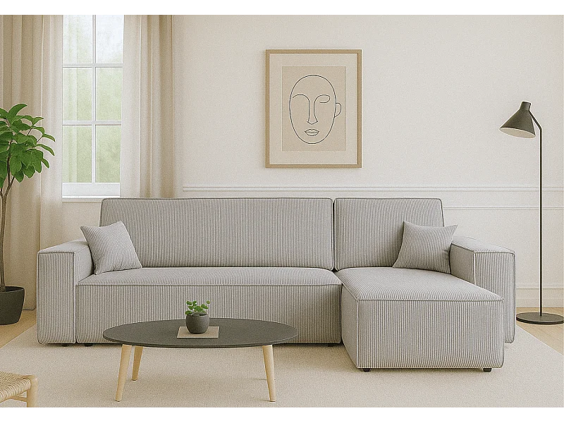 Narożnik DENIS L z funkcją spania 135x200 Poso 110