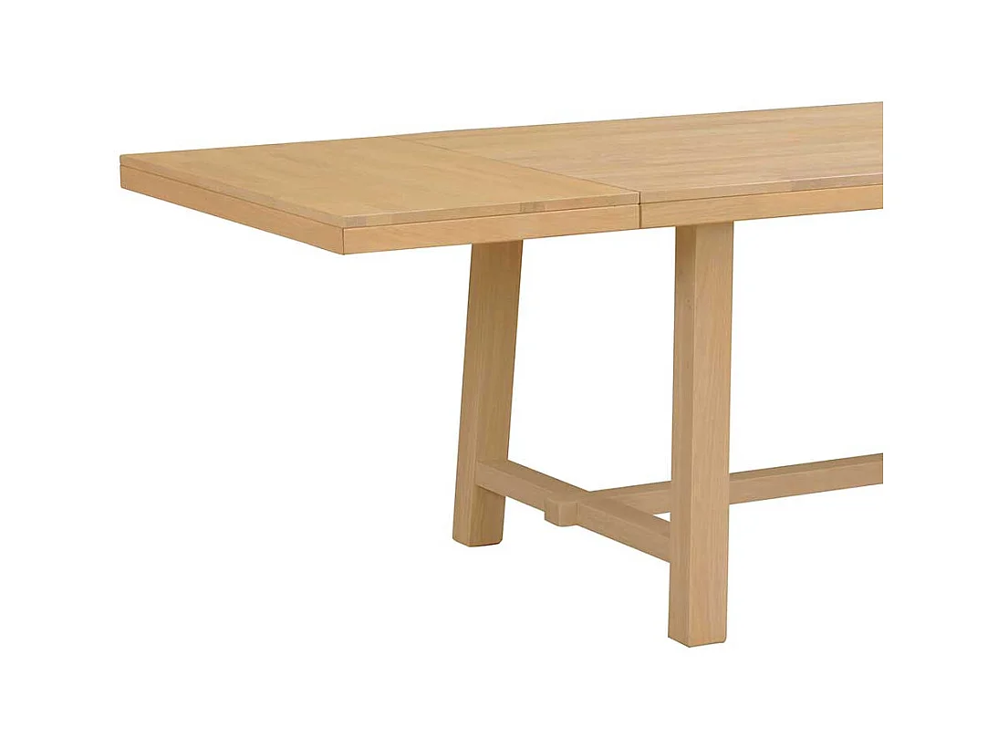 Esszimmertisch aus Eiche Massivholz gebürstet und lackiert