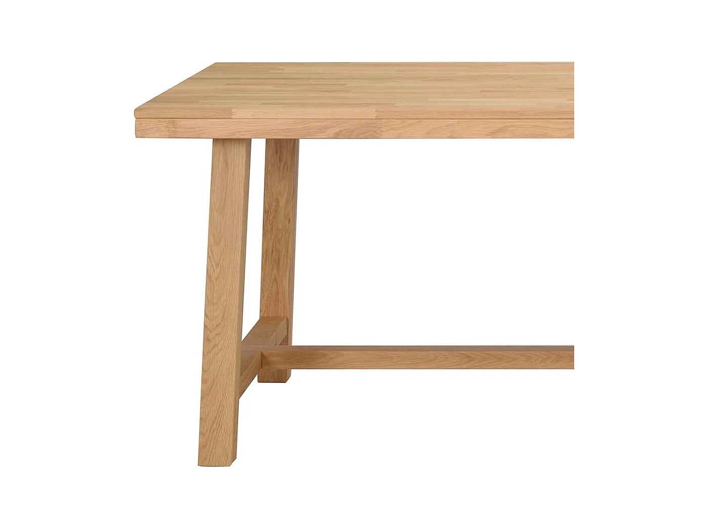Esszimmertisch aus Eiche Massivholz gebürstet und lackiert