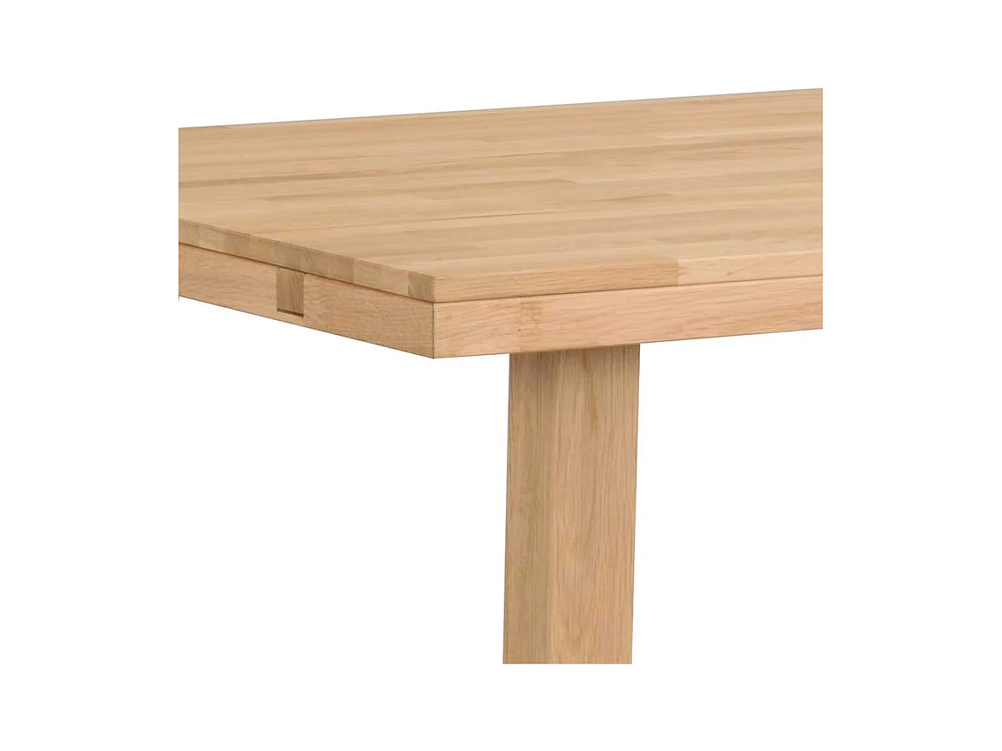 Esszimmertisch aus Eiche Massivholz gebürstet und lackiert