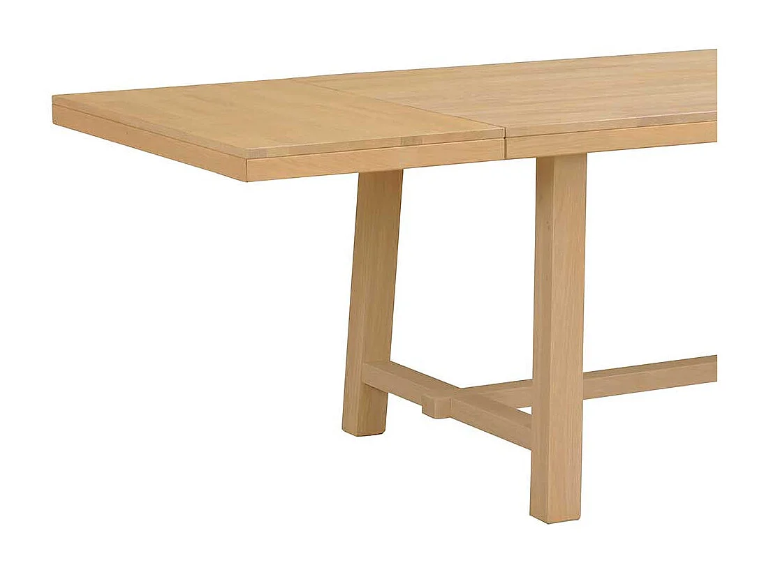 Esszimmertisch aus Eiche Massivholz gebürstet und lackiert