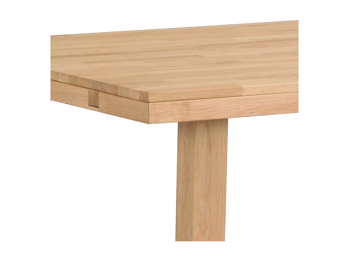 Esszimmertisch aus Eiche Massivholz gebürstet und lackiert
