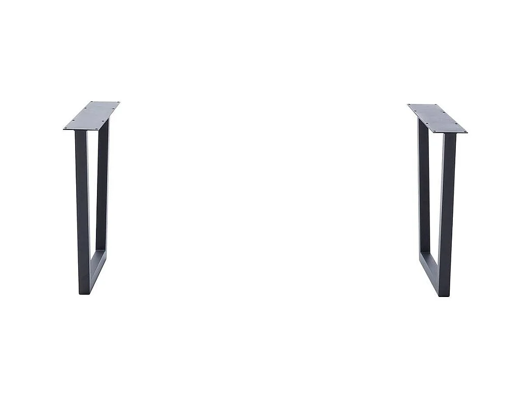 Esstisch Küchentisch aus Balkeneiche Massivholz und Stahl