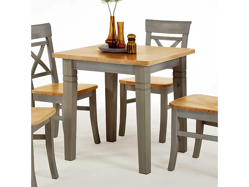 Kiefer Esszimmertisch in Grau Landhaus