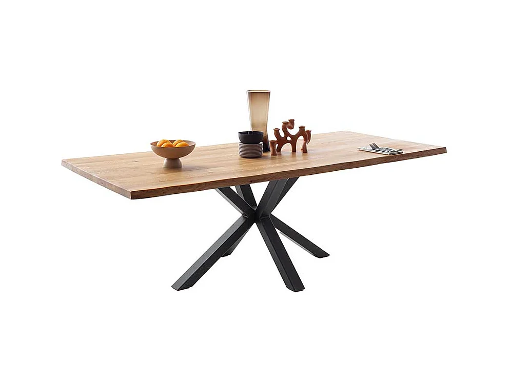 Esstisch Tisch Massivholz mit Spider Gestell aus Metall