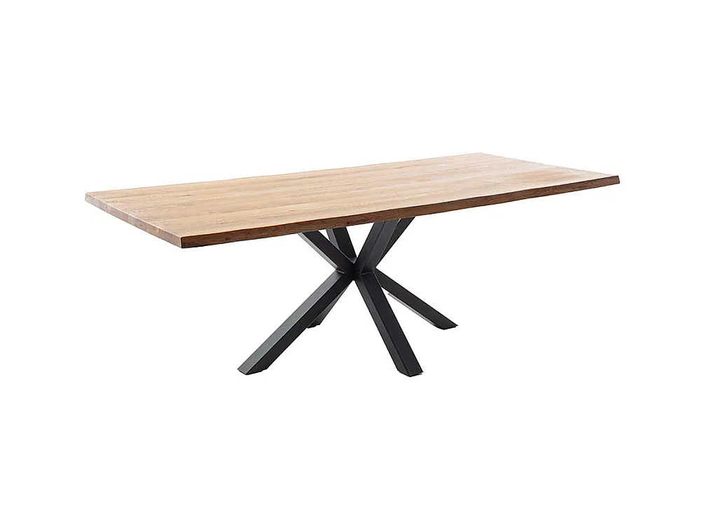 Esstisch Tisch Massivholz mit Spider Gestell aus Metall