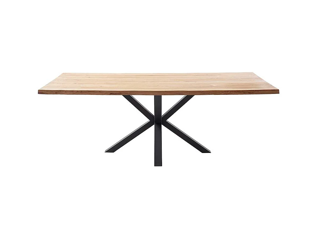 Esstisch Tisch Massivholz mit Spider Gestell aus Metall