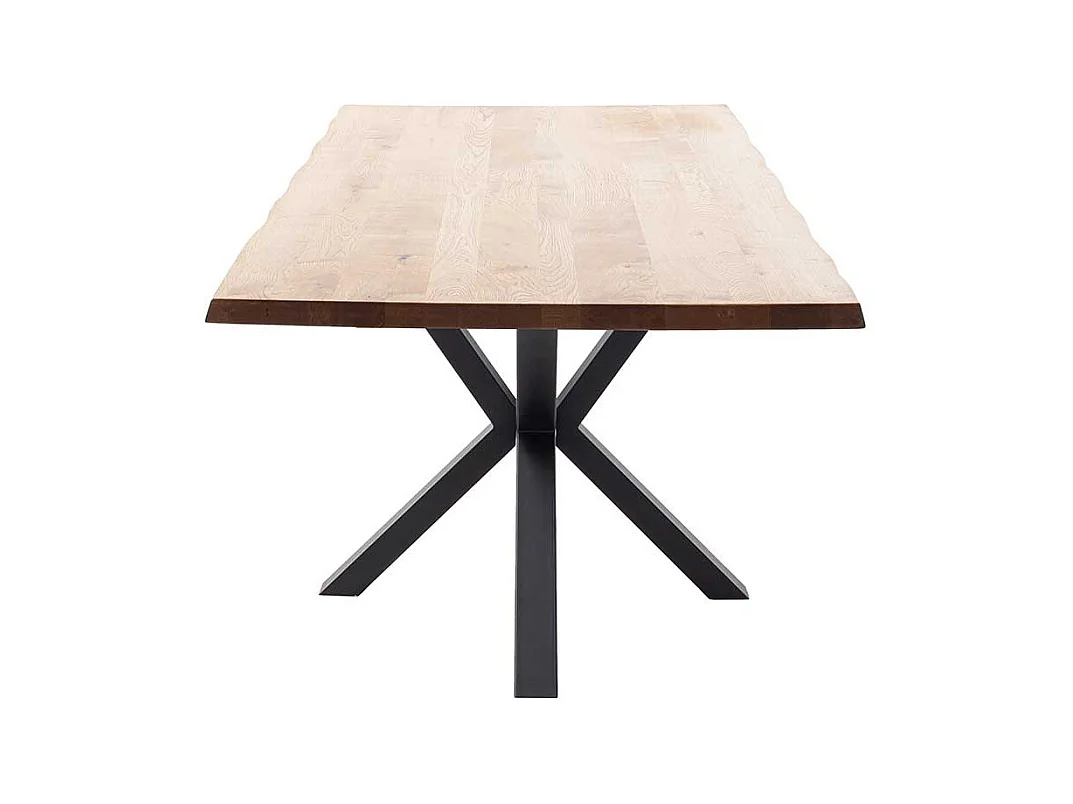 Esstisch Tisch Massivholz mit Spider Gestell aus Metall