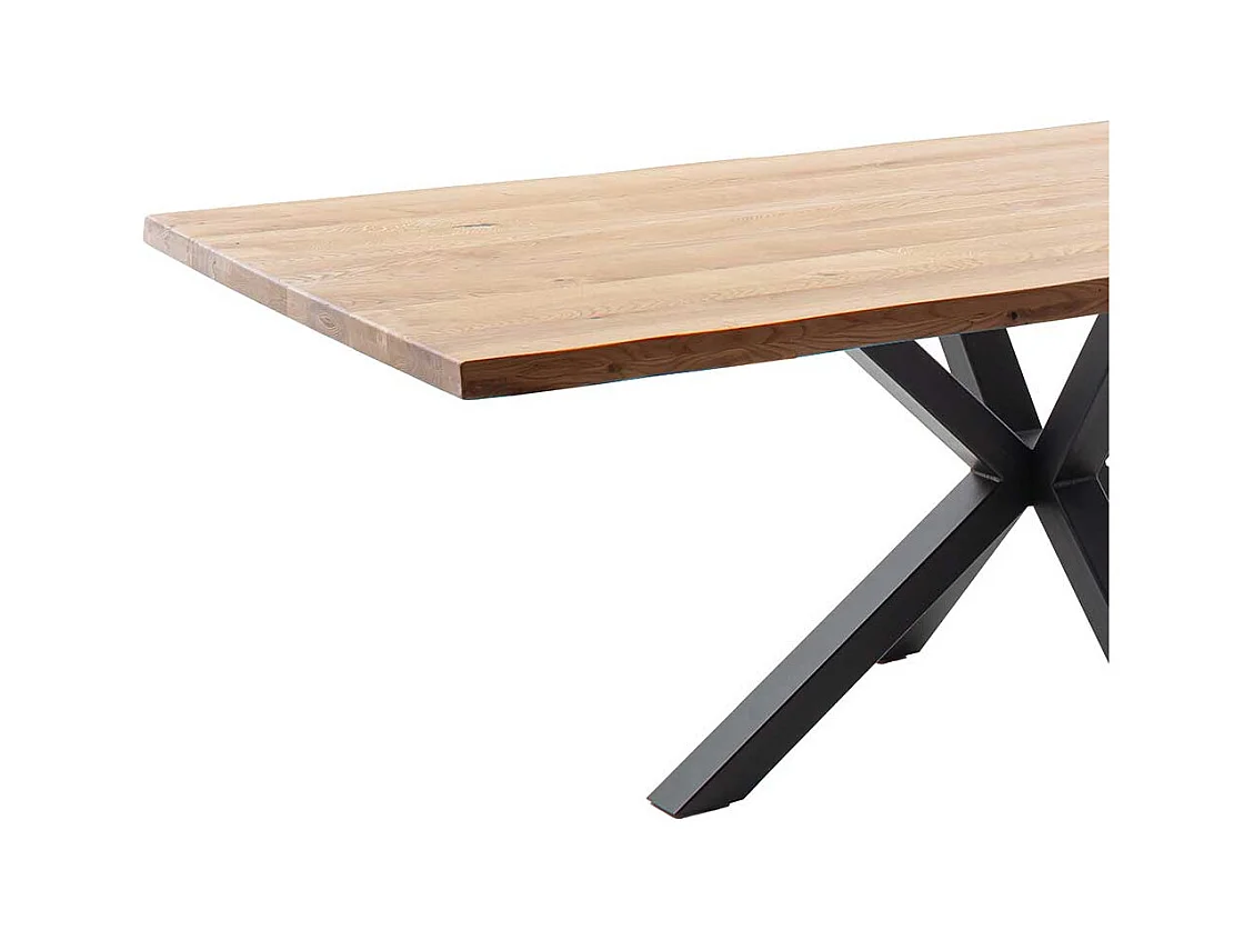 Esstisch Tisch Massivholz mit Spider Gestell aus Metall