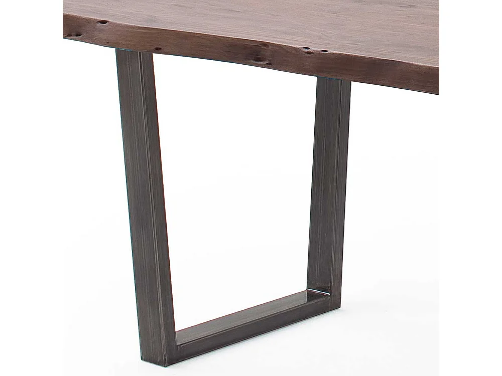 Esstisch Massivholztisch mit natürlicher Baumkante aus Akazie Massivholz