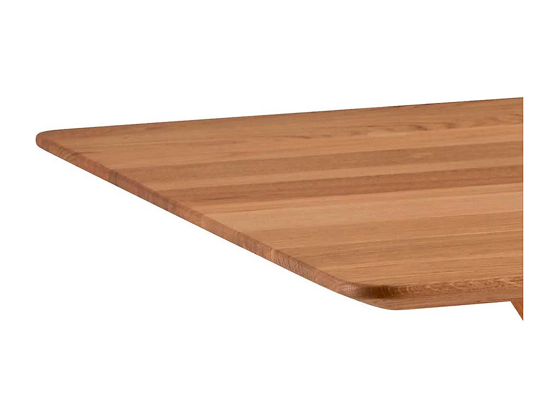 Holztisch Massiv aus Wildeiche modernem Vierfußgestell