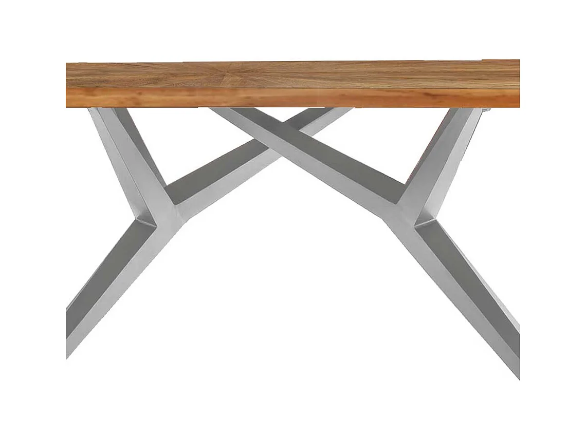 Esszimmertisch rustikal aus Teak Massivholz Industry und Loft Stil