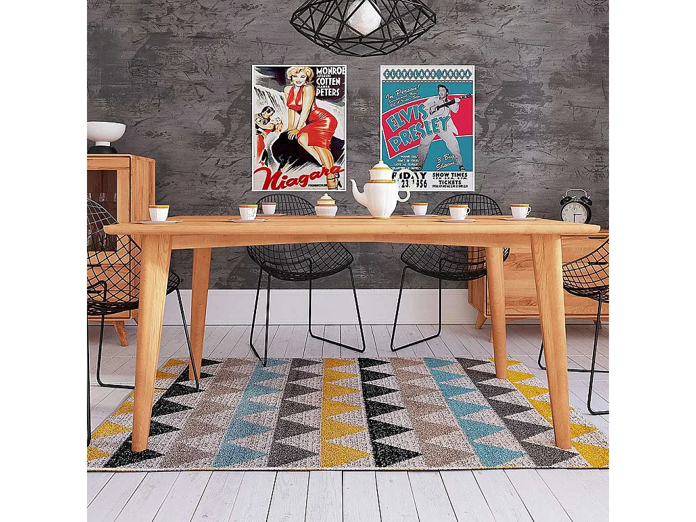 Esszimmertisch aus Kernbuche Massivholz 90 cm tief