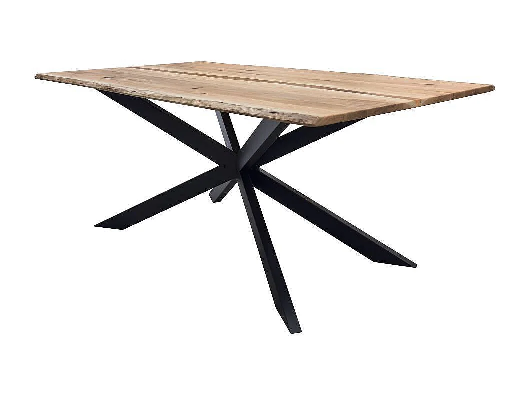 Esstisch Massivholztisch mit natürlicher Baumkante in modernem Design
