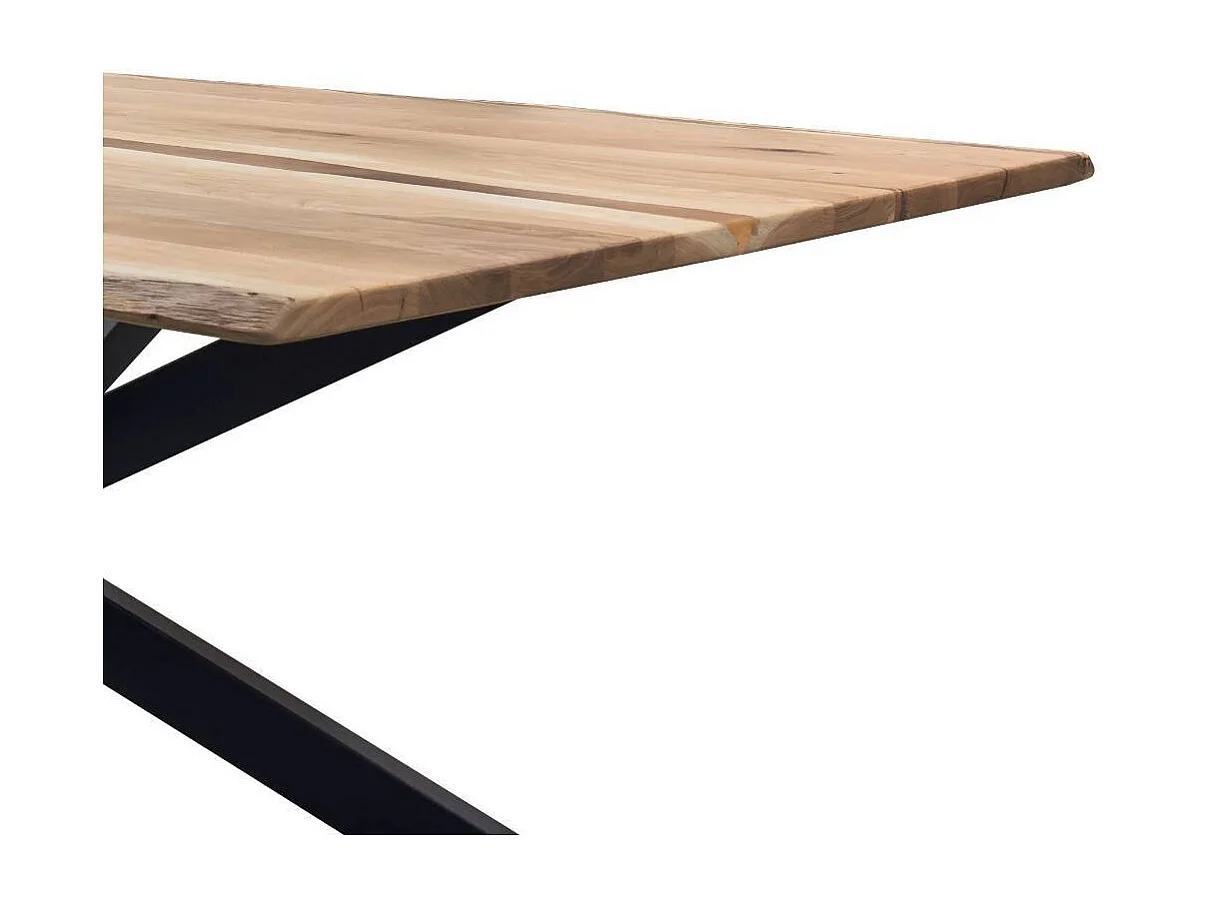 Esstisch Massivholztisch mit natürlicher Baumkante in modernem Design