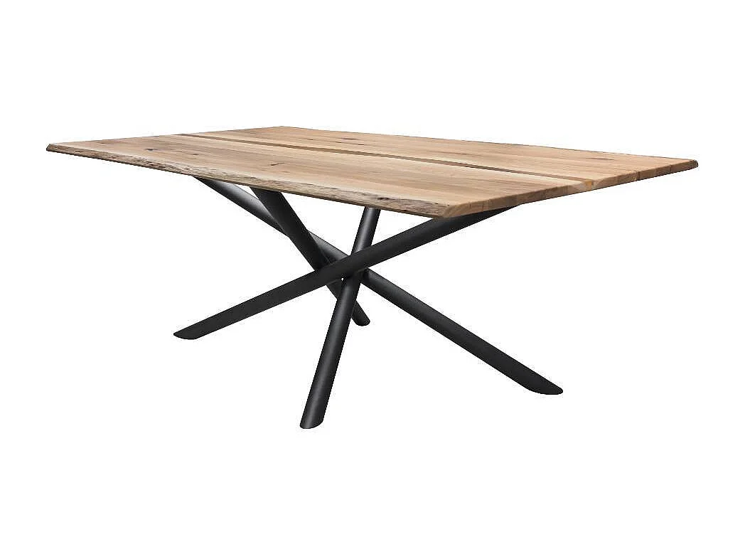 Esstisch Massivholztisch mit natürlicher Baumkante in modernem Design