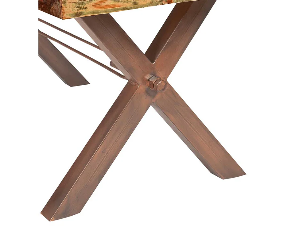 Esszimmer Tisch im Shabby Chic Design Sheesham Recyclingholz und Eisen