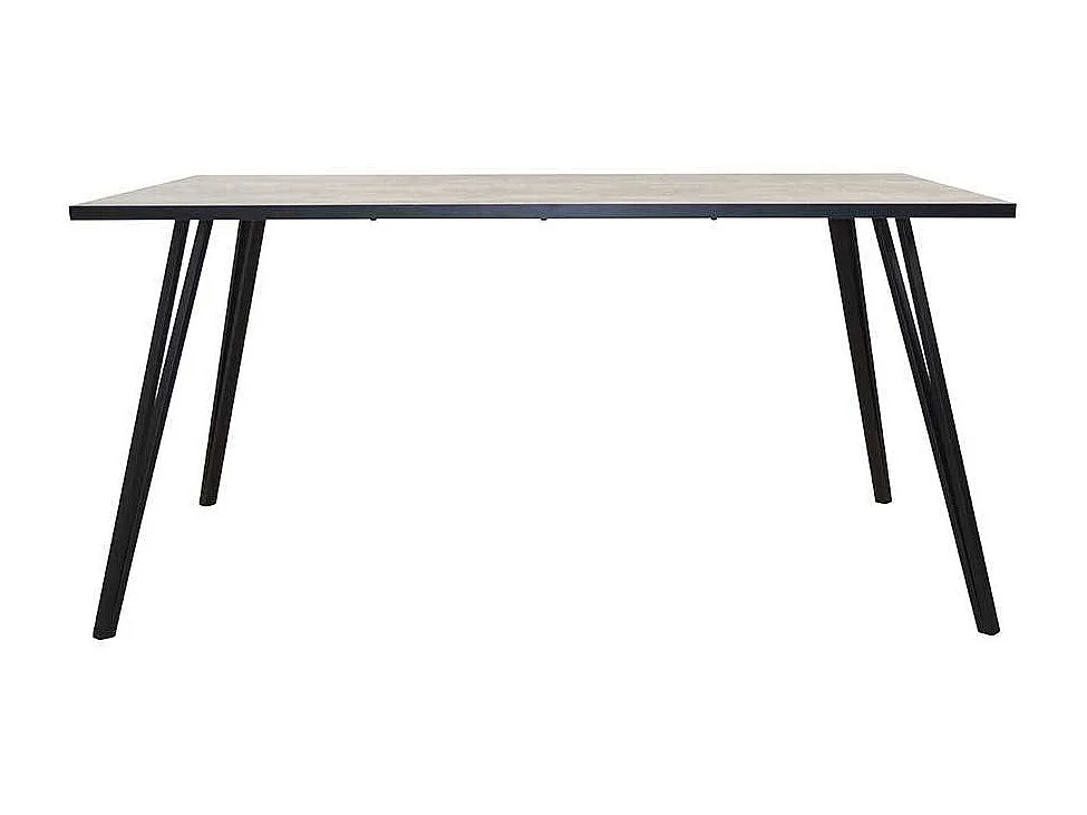 Esstisch 160x90 in Beton Grau und Schwarz Metallgestell
