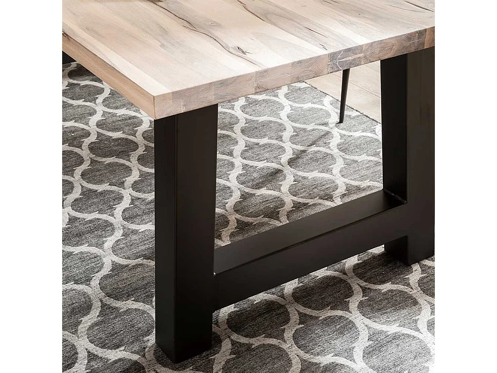 Esszimmertisch Factory Style Wildeiche weiß gekälkt Massivholz