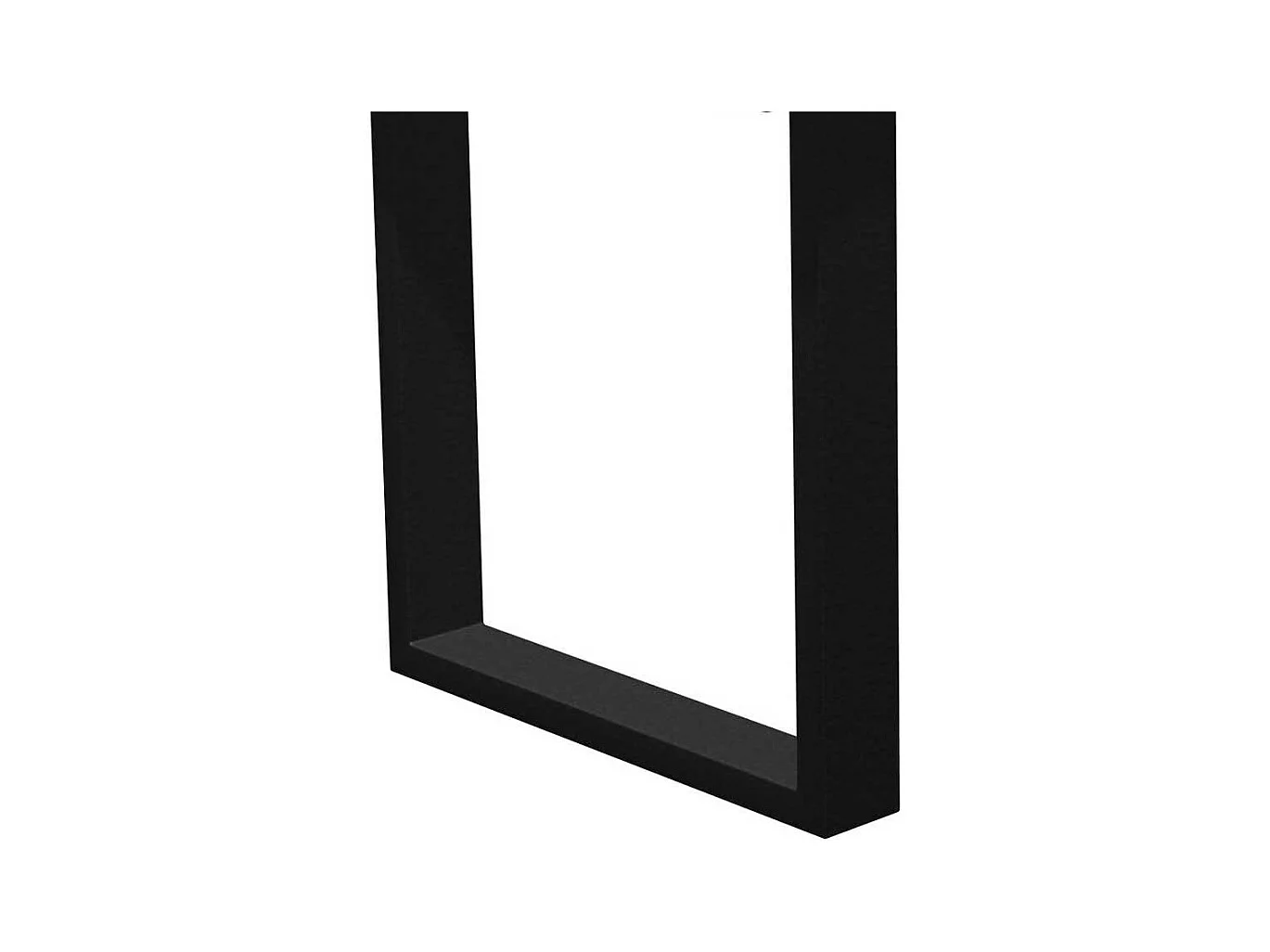 Tisch mit Baumkante und Bügelgestell Eiche Massivholz und Metall