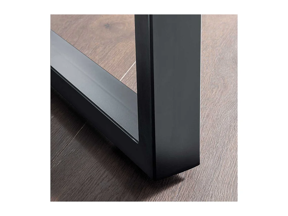 Baumkantentisch mit Bügelgestell Industry und Loft Stil