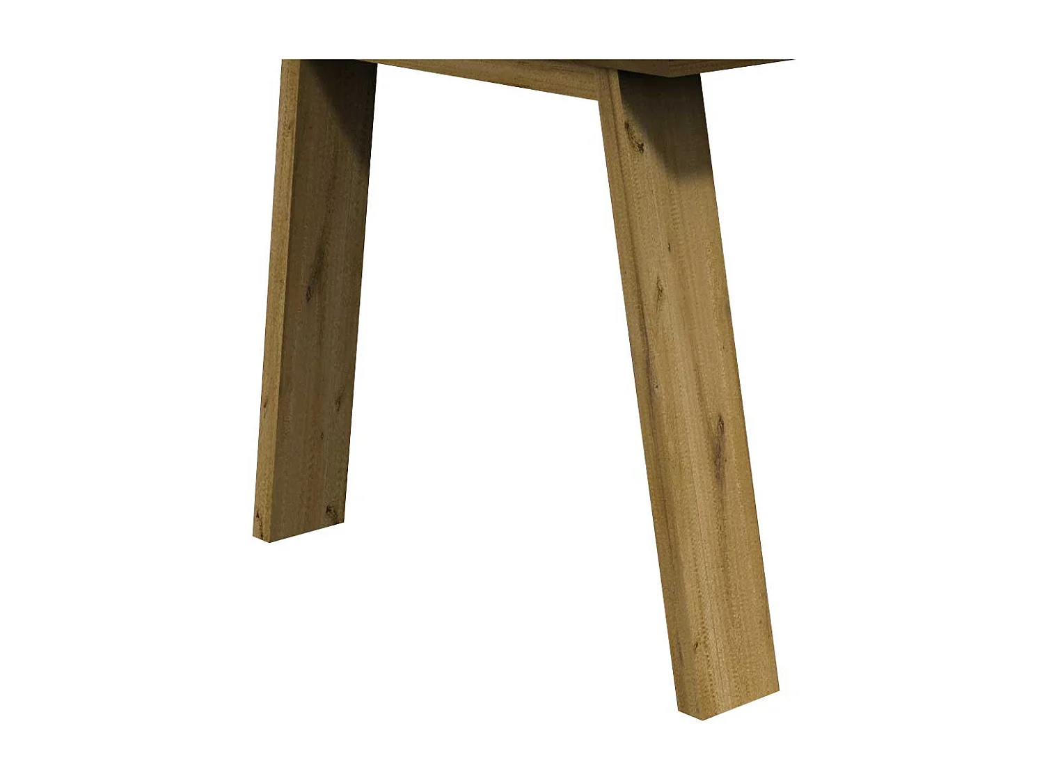 Massiver Eiche Esstisch mit Schweizer Kante Vierfußgestell