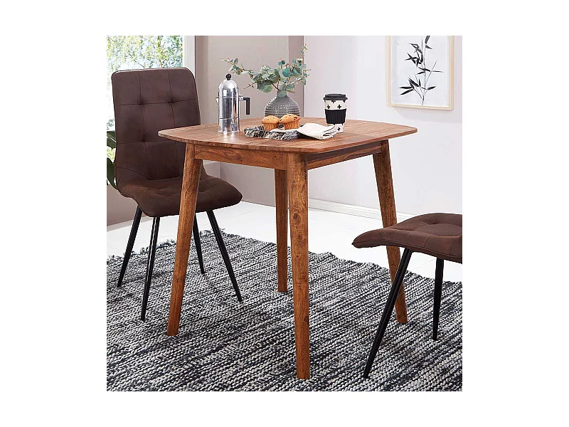Kleiner Tisch aus Sheesham Massivholz 80 cm breit