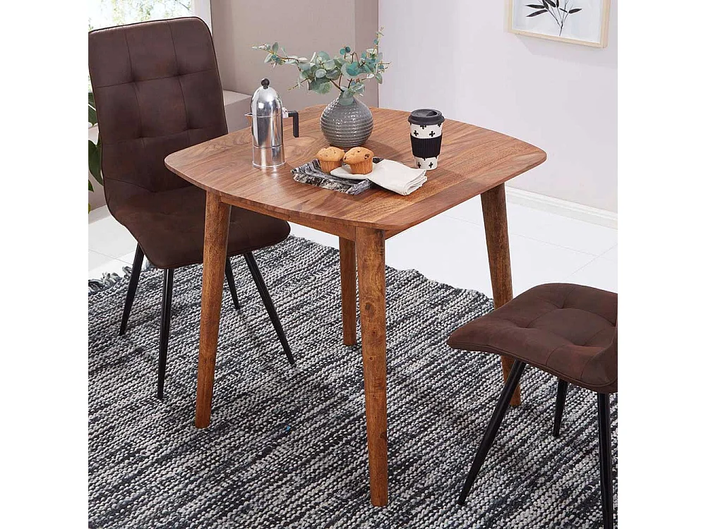 Kleiner Tisch aus Sheesham Massivholz 80 cm breit