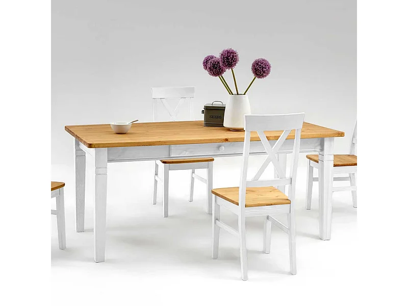 Esstisch mit Schubladen Landhaus