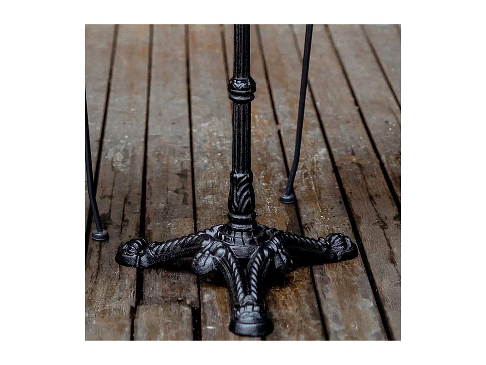 Beistelltischchen in Messingfarben und Schwarz runder Marmorplatte