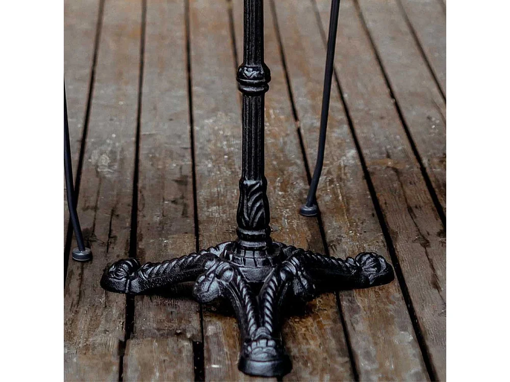 Beistelltischchen in Messingfarben und Schwarz runder Marmorplatte