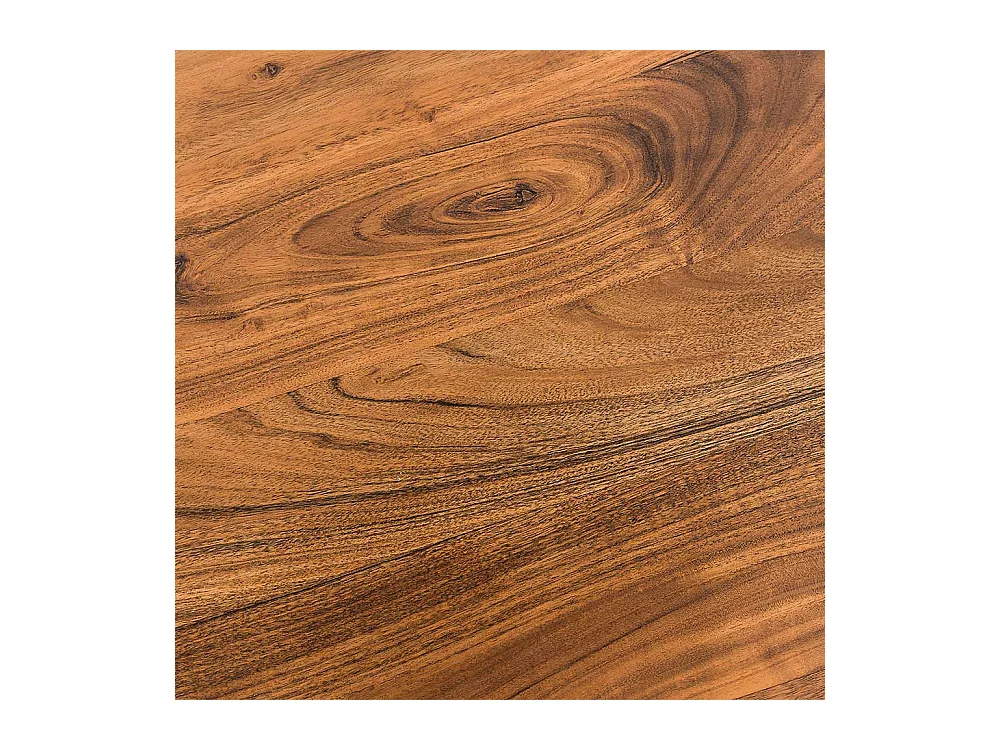 Holztisch massiv aus Akazie und Metall natürlicher Baumkante