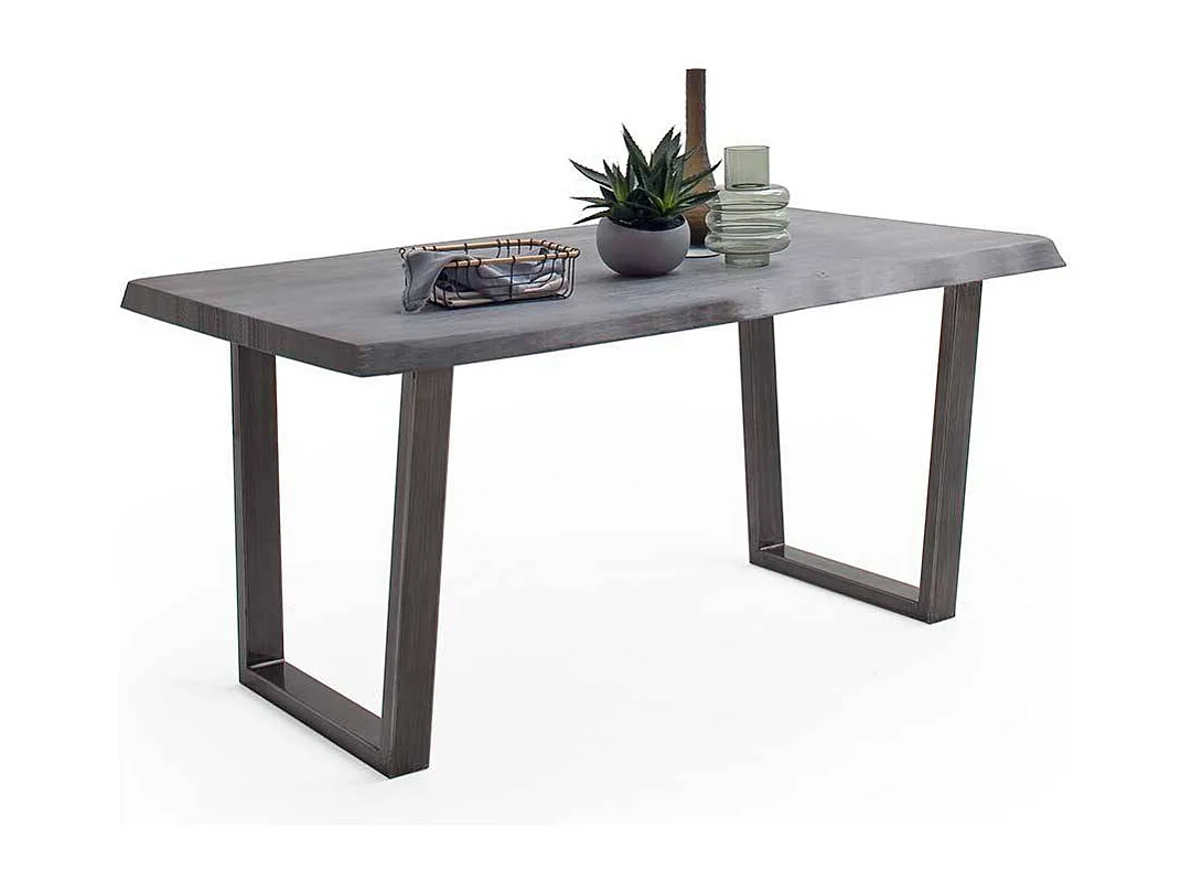 Esstisch Holztisch mit Baumkante aus Akazie Massivholz