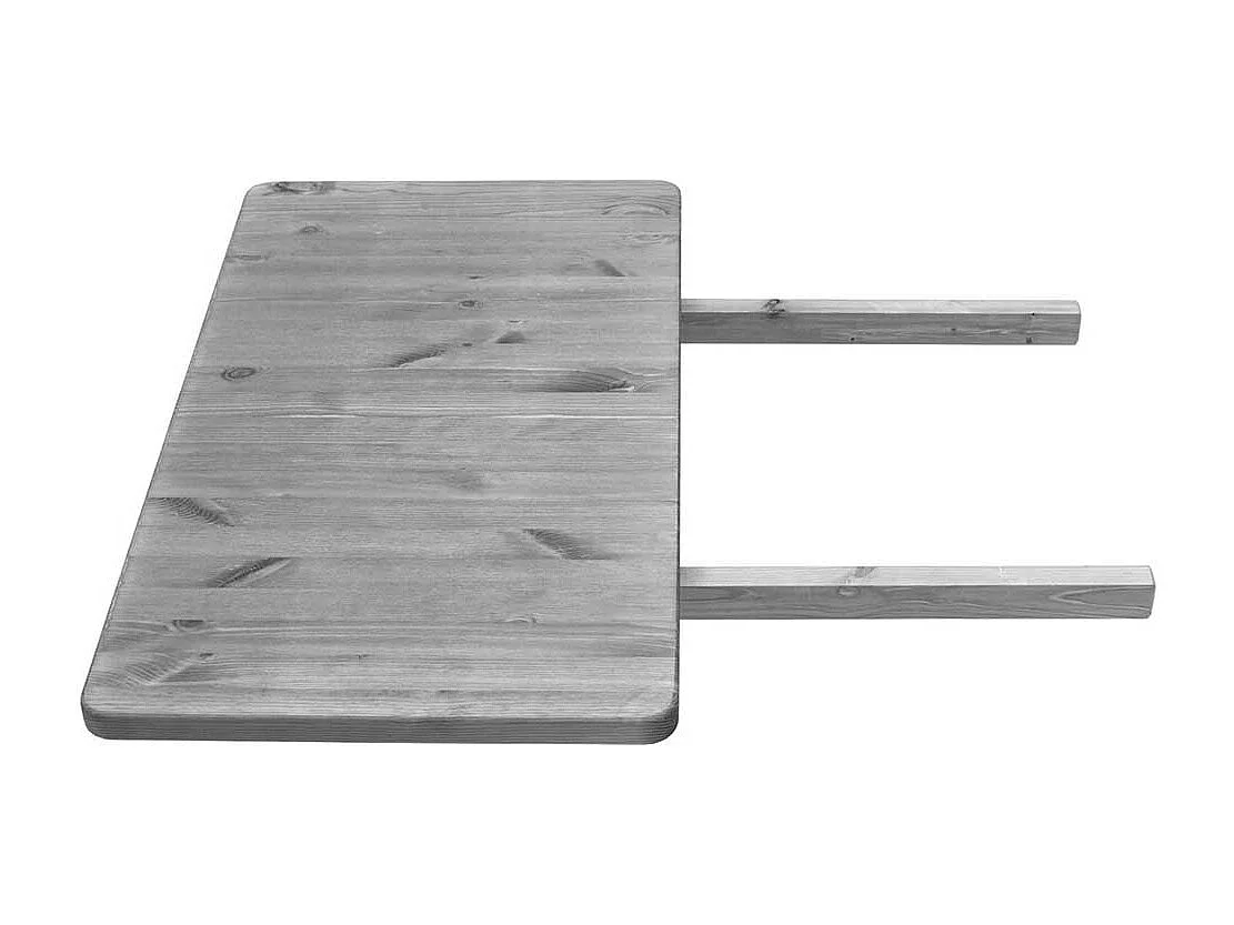 Landhaus Tisch in Grau Kiefer massiv geölt und lackiert