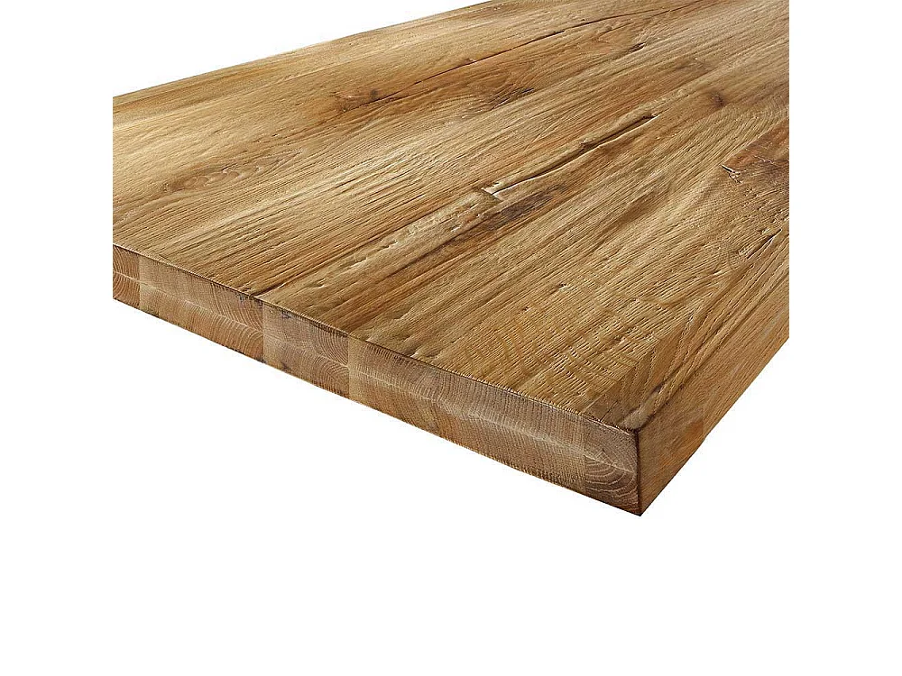 Tisch Esszimmer in Akazie und Altsilberfarben Spider Gestell