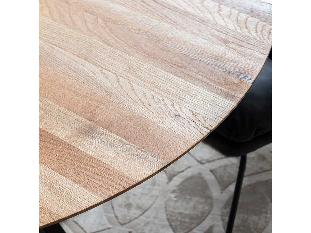 Tisch Esszimmer aus Eiche Massivholz Spider Gestell aus Metall