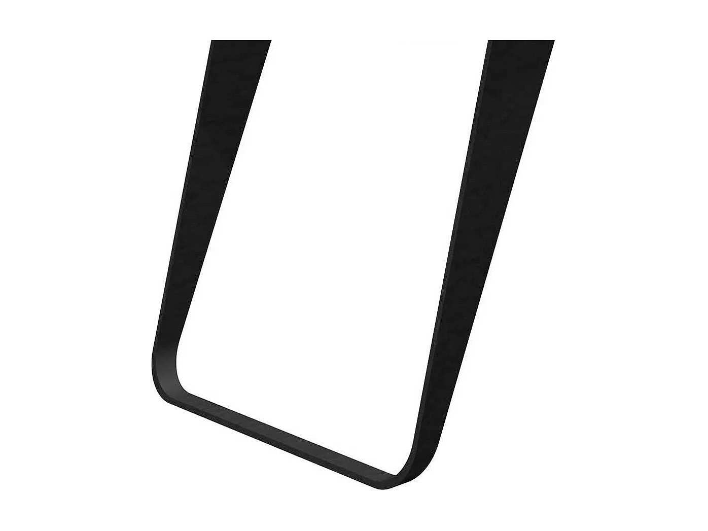 Tisch Baumkante Bügelgestell aus Eiche Massivholz Metall