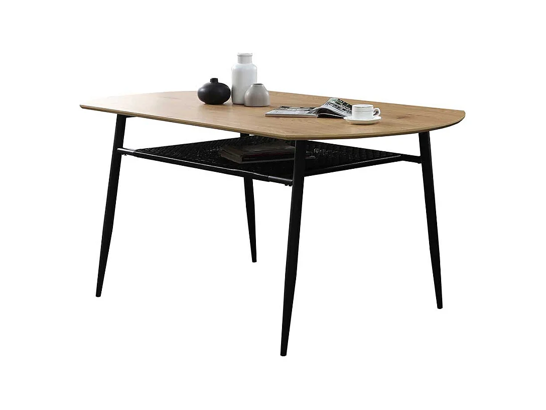 Design Esszimmer Tisch in Holz Naturfarben Retrostil