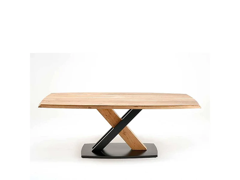 Esstisch in Akaziefarben Massivholz Oberfläche