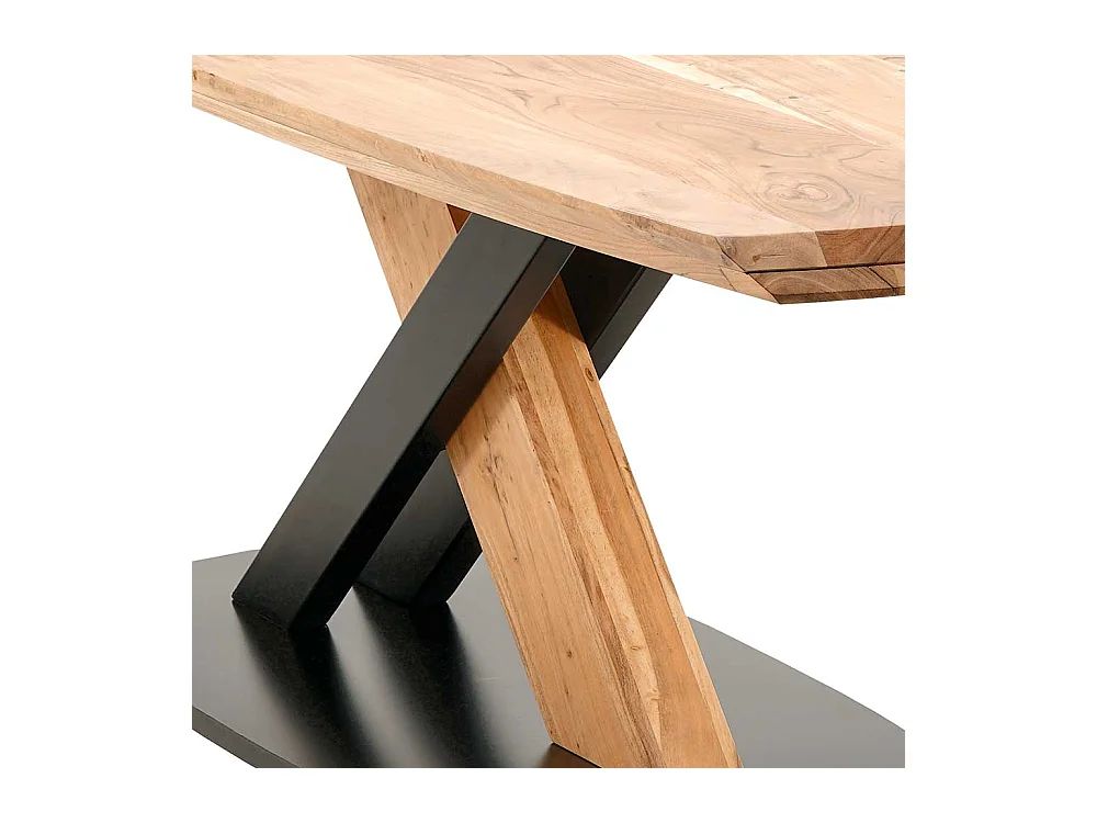 Esstisch in Akaziefarben Massivholz Oberfläche