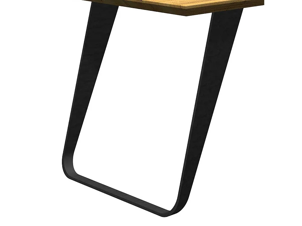 Tisch Massivholz Eiche und Metall in modernem Design Schweizer Kante