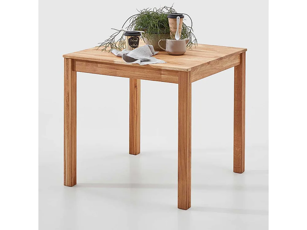 Holz Küchentisch aus Kernbuche massiv Vierfußgestell