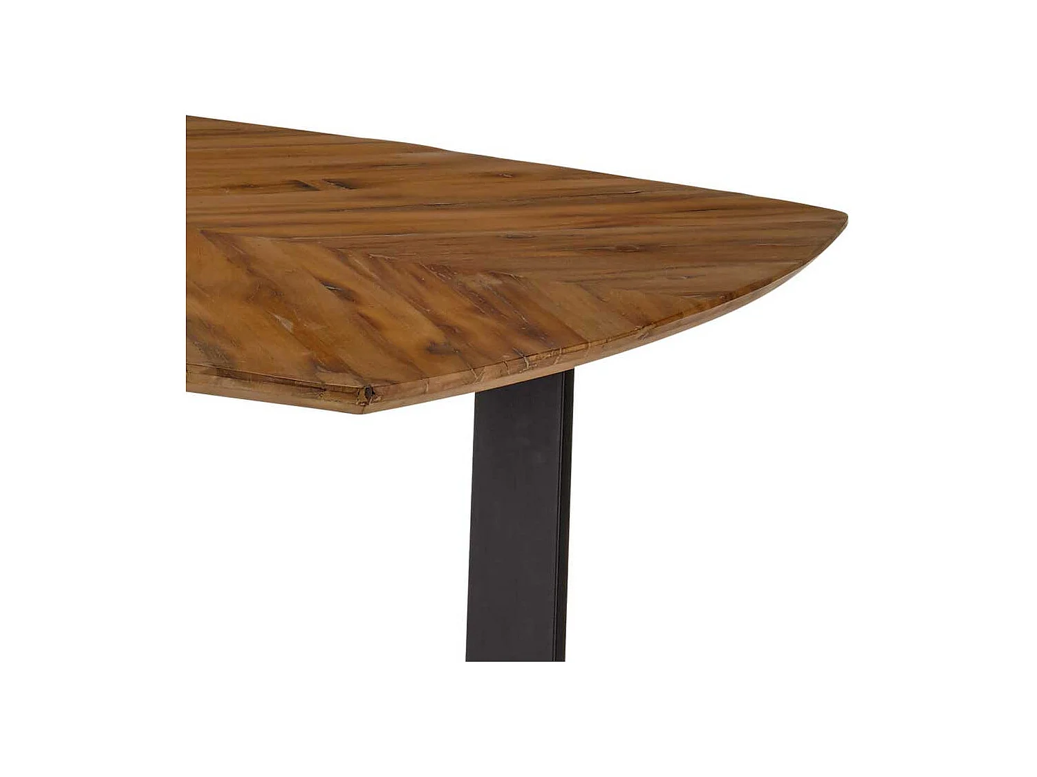 Industrial Esstisch aus Recyclingholz Metall Bügelgestell