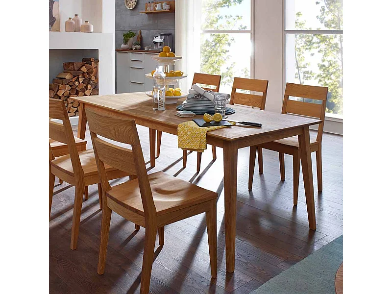 Esstisch aus Wildeiche Massivholz geölt