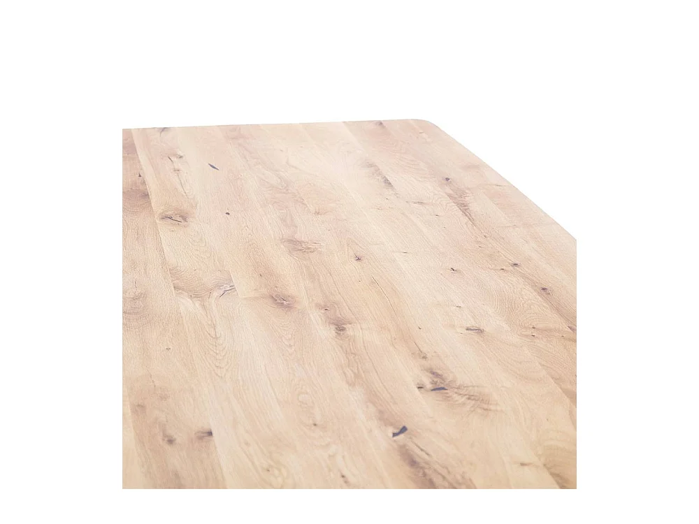 Esstisch Tisch Esszimmer aus Metall mit Massivholzplatte