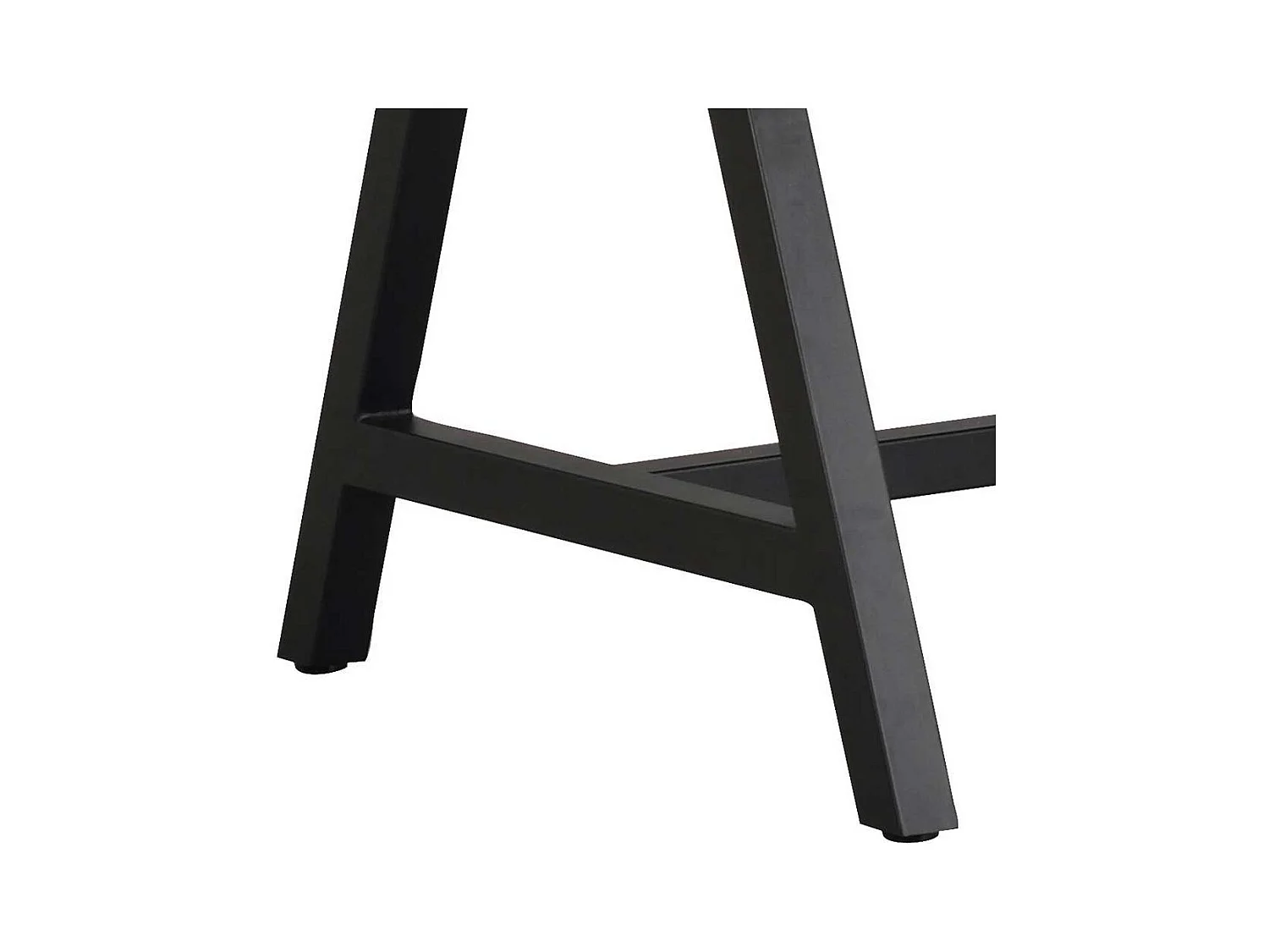 Hochwertiger Küchentisch in Eiche Braun Metallgestell in A Form