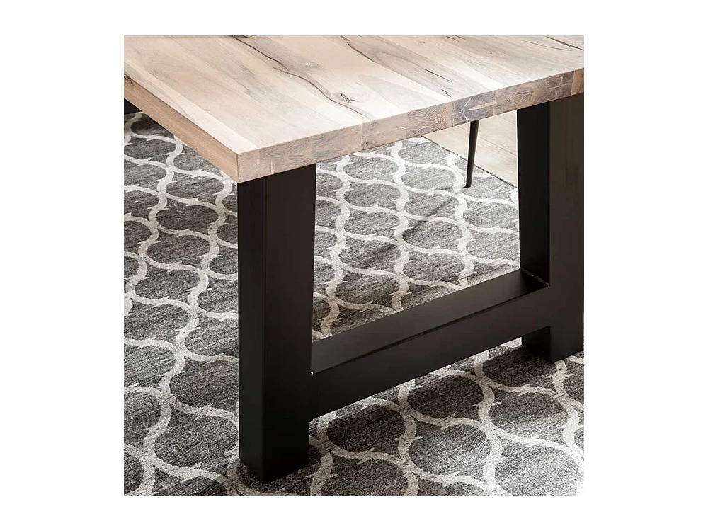 Esszimmertisch Factory Style Wildeiche weiß gekälkt Massivholz